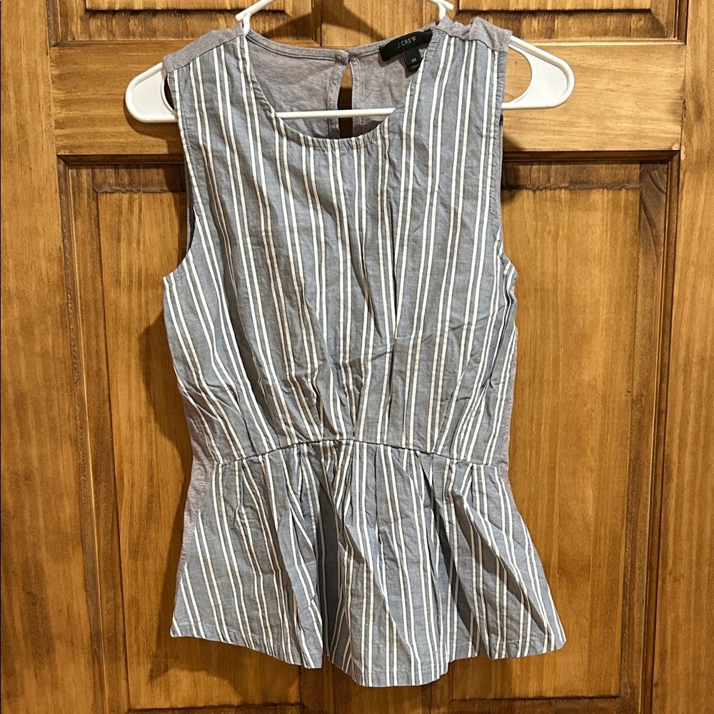 J. Crew women’s striped peplum top XS
